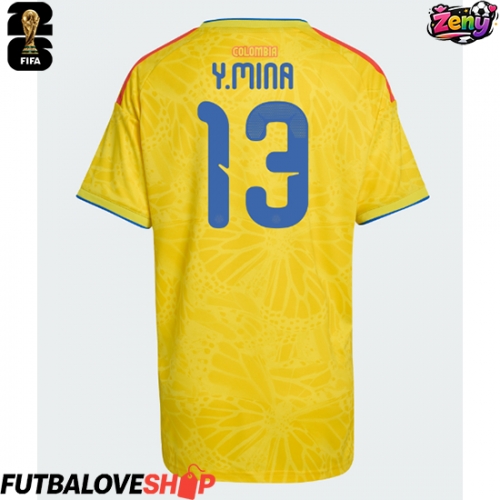 Dres Kolumbia Yerry Mina #13 Domáci pre Ženy MS 2026 Krátky Rukáv